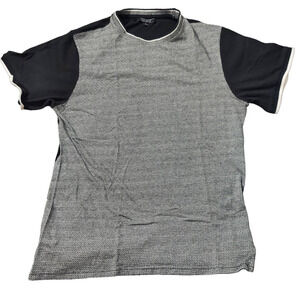 Elliott Shirt Mens Size Large Black Label UK Short Sleeve Gray/Black